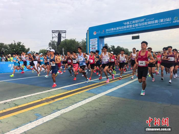 2025衡水湖马拉松正式鸣枪开幕，分枪起跑与智能