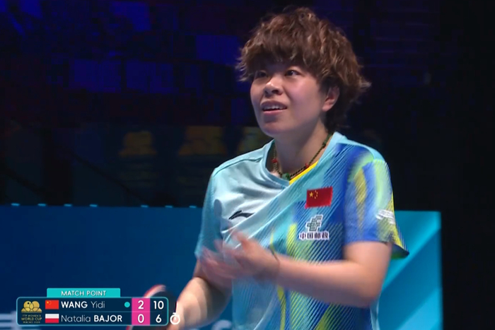 29岁王艺迪世界杯首战3-0横扫巴约，向成为女子乒